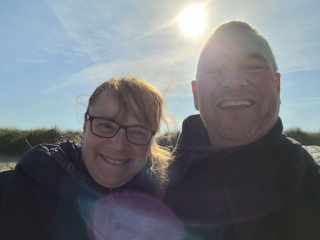 Manuela und Peter am Strand von Schillig - Nordsee