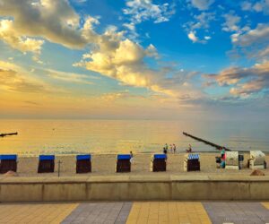 Der Strand vom Ostseebad Kühlungsborn im Abendlicht