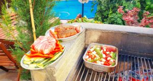 Grillen in unserem Garten