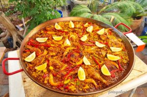 Paella bei uns im Garten