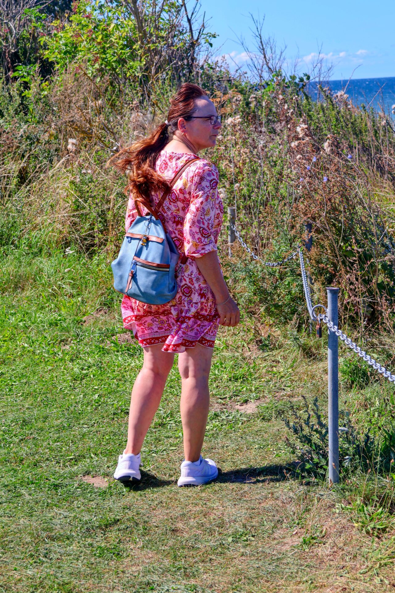 Manuela an der Steilküste Nienhagen